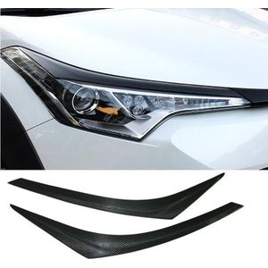 Voor Toyota C-HR Chr Carbon Fiber Look Auto Koplampen Frame Licht Wenkbrauw Cover Trim Chroom Styling Accessoires