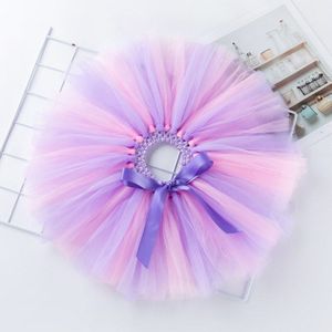 Baby Meisjes Diverse Kleuren Handgemaakte Mesh Tutu Rokken Voor Kinderen Kerst Festival Verjaardag Korte Pettiskirt Clothings 0-2Y