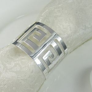 2 Stuk Van Hotel High-End Servet Gesp Servet Ring, exquisite En Eenvoudige Fret Servet Doek Ring