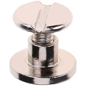 20Sets Lederen Craft Solid Nail Bolt Boekhouding Ronde Kop Schroeven Strap Klinknagels Schroef Voor Bagage Craft Kleding/Tas/Shoes5/8Mm