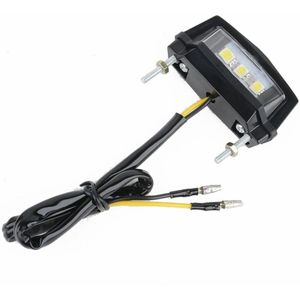 3Leds Motorfiets Zwarte Mini Led Kentekenplaatverlichting Achterlichten Lamp Licht