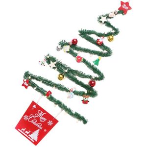 1Set Diy Kerstboom Kerstboom Muur Plakken Boom Kunstmatige Kerstboom Voor Muur Home Party
