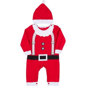 Kerst Rompertjes baby Kerstman Overalls Hoed lange mouwen pasgeboren Baby Meisjes jongens 0-24month Kleding Party