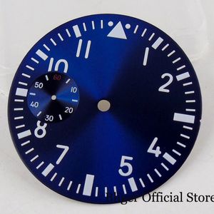 Blauw 38.9 Mm Nologo Wijzerplaat + Horloge Hand Fit 6497 Hand Kronkelende Beweging