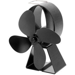 4 Blade Warmte Aangedreven Kachel Fan voor Hout Haarden Milieuvriendelijke Mute Haard Ventilator Efficiënte Warmteverdeling Brandstofbesparing