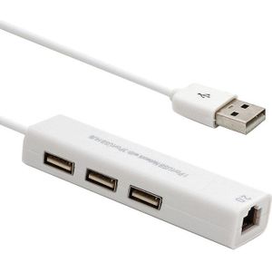 Usb Hub Te RJ45 Lan Netwerkkaart 10/100 Mbps Ethernet Adapter Usb 2.0 Hub Voor Mac Ios Laptop Pc Windows