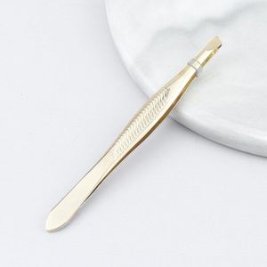 1Pc Wenkbrauw Haar Pincet Rvs Facial Hair Remover Puller Professionele Wenkbrauw Ontharing Tweezer Platte Tip Gereedschap
