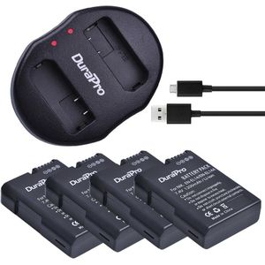 Durapro 2Pc 1200 Mah EN-EL14 En EL14 Batterij + Dual Charger Voor Nikon Eos D5500, D5300, d3300, D5100, D5200, D3100, D3200 Batterij