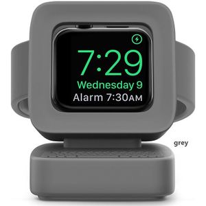 Horizonal Houder Voor Apple Horloge Premium Zachte Siliconen Nachtkastje Keeper Voor Iwatch Retro Computer Opladen Dock