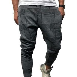 Mannen Plaid Laag Kruis Harembroek Broek Losse Fit Hiphop Street Wear