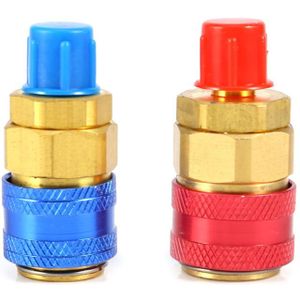 1 Paar Freon R134A H/L Auto Snelkoppeling Connector Messing Adapters Koelmiddel