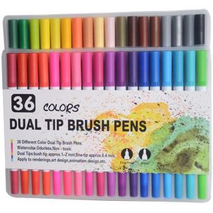 12 24 36 48 60 72 100 Clors Professionele Markers Fineliner Aquarelpenseel Pen Belettering Kalligrafie Graffiti Marker Pen set