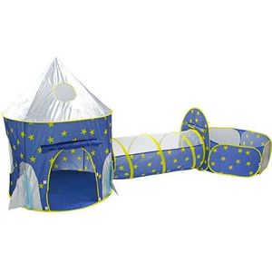 Baby 3 In 1 Tent Kruipen Tunnel Ruimteschip Tenten Ruimte Yurt Tent Zwembad Bal Pit Spel Huis Rocket Play tent Ballenbad Voor Kind