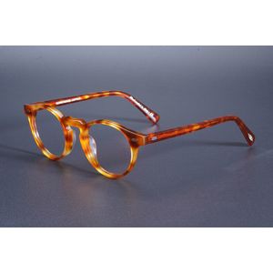 Transparante Glazen Kleine Ronde Blauwe Light Glazen Vintage Acetaat Brilmonturen Vrouwen Bril Mannen Gregory Pikken