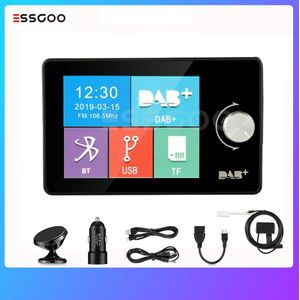 Essgoo 2.8 Inch Auto Dab Dab + Auto Radio Adapter Bluetooth Draadloze Fm-zender Receiver Extension Antenne Universele Voor Europa