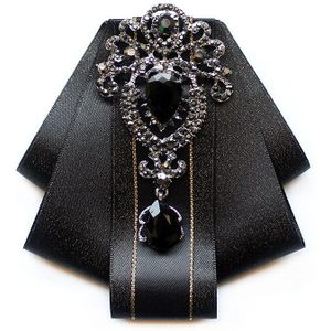 Hoogwaardige Handgemaakte Diamanten Britse Stijl Strikjes Bruidegom Stalknecht Jurk Pak Strass Bowtie Voor Mannen Bruiloft Accessoires