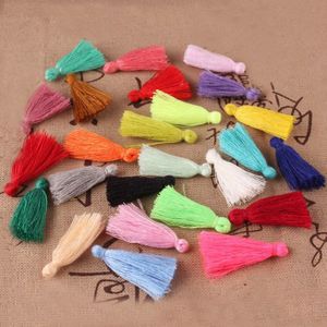 100 PCS Mini Katoenen Draad Kwastje DIY Craft Supplies Armband Oorbellen Accessoires Haar Decoratie Materiaal Ketting Sleutel Fring