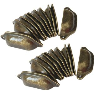 20 Stuks Vintage Lade Deur Kast Ijzer Shell Cup Handvat Kast Knop 9.7Cm X 3.5Cm