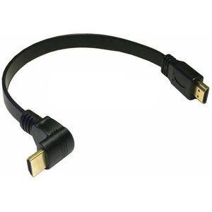 90 Graden Omhoog Hoek & Down Haakse Hdmi Male Naar Hdmi Type A Mannelijke & Vrouwelijke Platte Kabel Verlengkabels 30 Cm 1ft 1.4 V