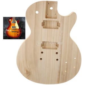 Unfinished Guitar Body Maple Hout Voor Elektrische Gitaar Vervanging Set In, 17.32X13.19 Inch