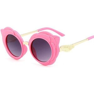 WANMEI. DS ronde mooie kids zonnebril meisjes mode goggle beschermende zonnebril kinderen Eyewear roze kleur