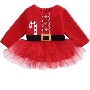 Kerst Kids Pasgeboren Baby Meisjes Party Dress XMAS Kerstman Tule Tutu Jurk Outfits
