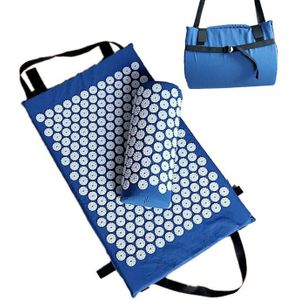 Spike Massage Kussen Yoga Acupressuur Pad Mat En Kussen Set Hals Back Body Spier Voet Massager Pijn Stress Met tas