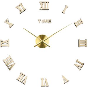 Speciale Aanbieding 3d Grote Acryl Spiegel Wandklok Diy Quartz Horloge Stilleven Klokken Moderne Woninginrichting Woonkamer Stickers