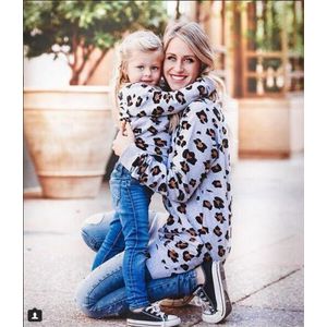 Moeder & Dochter Familie Bijpassende Vrouwen Meisje Jongens Mode Herfst Sweater Tops Kleding Luipaard Print Trui Tops
