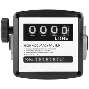 Gtbl Mechanische Brandstofmeter 4-Digit Brandstof Flow Mechanische Fuel Flow Meter 25Mm (1 Inch Binnendraad) 5-30 Gpm/20-120L/Min