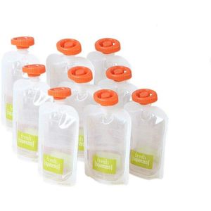 Pasgeboren Baby Voedsel Containers Opslag Babyvoeding Maker Levert Babyvoeding Vruchtensap Maker Makkelijk Schoon met 10 Pouches Tassen