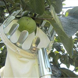 Fruit Picker Fruit Catcher Collector Snoeien Gereedschap Metalen Zilver Draagbare Creatieve Hand Tool Yard Farm Hardware Buiten Apparaat