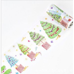 Kerst Tape Cartoon Santa Plakboek DIY Sticker decoratieve Tapes Party Aquarel Kerst Serie Papier Tape 500cm