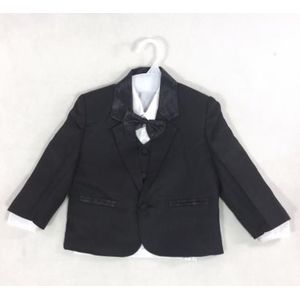 zomer Formele kind pak voor jongens wedding suits voor jongens jongen party kostuums dragen 5-Piece zwart/wit