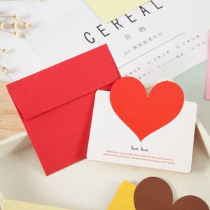 10pcs Liefde Hartvorm Wenskaart Valentijnsdag Card Trouwkaarten Kaart Romantische Dank U Kaarten Bericht kaart