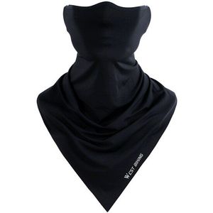 West Fietsen Fiets Half Gezichtsmasker Kap Bescherming Uv Fietsen Neck Guard Facemask Hoofdband Running Head Sjaal Ice Zijde Gezicht masker