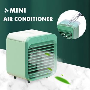5V Mini Draagbare Usb Air Conditioner Cooling Desktop Luchtbevochtiger Met Water Tank Huishoudelijke 3 Snelheden Koelventilator Airconditioning