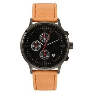 Man Lederen Sport Polshorloge Klok Grote Wijzerplaat Horloges Voor Mannen Uur Heren Horloges Topmerk Luxe Quartz Horloge