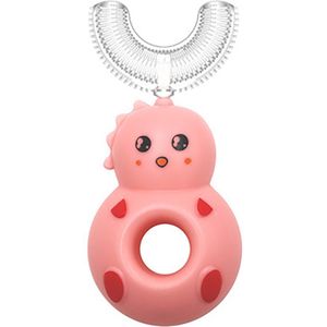 Kinderen 360 Graden Donut Handleiding Tandenborstel Kids Siliconen U-Vormige Tandenborstel Cartoon Voor 2-6-12 Jaar Oud