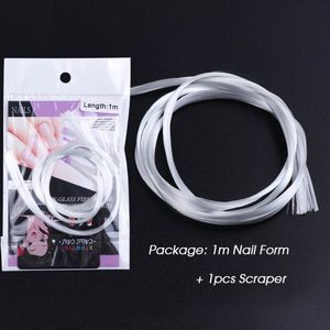 1 Pack Glasvezel Nail Forms Extension Building Fiber Transparant Acryl Zijde Witte Schraper Nail Art Decoratie Manicure BE952
