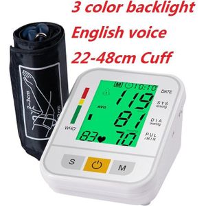 Arm Automatische Bloeddrukmeter Bp Bloeddrukmeter Bloeddrukmeter Tonometer Voor Meten Arteriële Druk Backlight