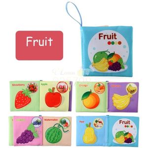 Dieren Vruchten Natuur Wereld Transport Groenten Serie Zachte Doek Boeken Baby Vroege Ontwikkeling Kinderen Speelgoed Boek Voor Kinderen