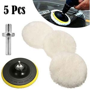 3/5PCS 4 Inch Polishing Kit Polishing Pad Car Waxing Sponge Disk Wool Wheel Auto Paint Care Polisher Pads Car Gadget