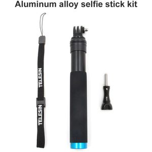 TELESIN Koolstofvezel selfie Stok met statief VS Aluminium selfie stick Voor Go Pro Hero 8 7 6 5 Osmo Actie Camera