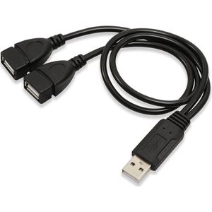 Universele USB 2.0 Male Naar Dual USB Vrouwelijke Jack Splitter 2 Port USB Hub Datakabel Adapter Cord Voor Laptop computer