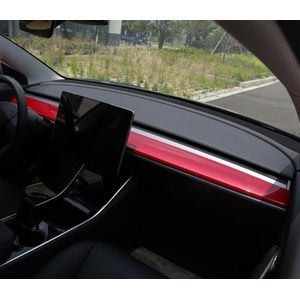 Auto Stickers Trim Dashboard Console Panel Wrap 4 Kleuren Voor Tesla Model 3 Dashboard Decoratieve Strip Auto Interieur Accessoires