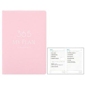 365 Dagen Schema Portableyearly Dagboek Wekelijkse Maandelijkse Dagelijkse Planner Organisator Pu Lederen Cover Papier Notebook B6/A5 Agenda