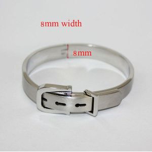 Riem Gesp Armband Femme 4 Kleuren Rvs Punk Verstelbare Manchet Armbanden Bangles Lady Sieraden