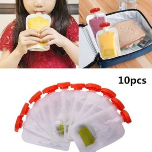 10Pcs Baby Herbruikbare Voedsel Zakjes Voor Zelfgemaakte Biologische Babyvoeding Geperst Zakjes Voedsel Pouch Voor Baby Spenen Voedsel bag #40