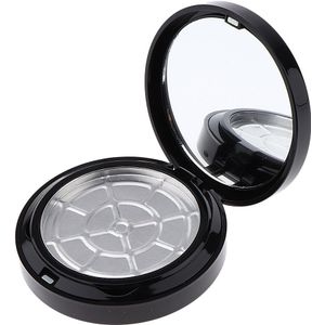 2-Tiers Plastic Hervulbare Lege Potten Cosmetische Container + Spiegel + Aluminium Pan